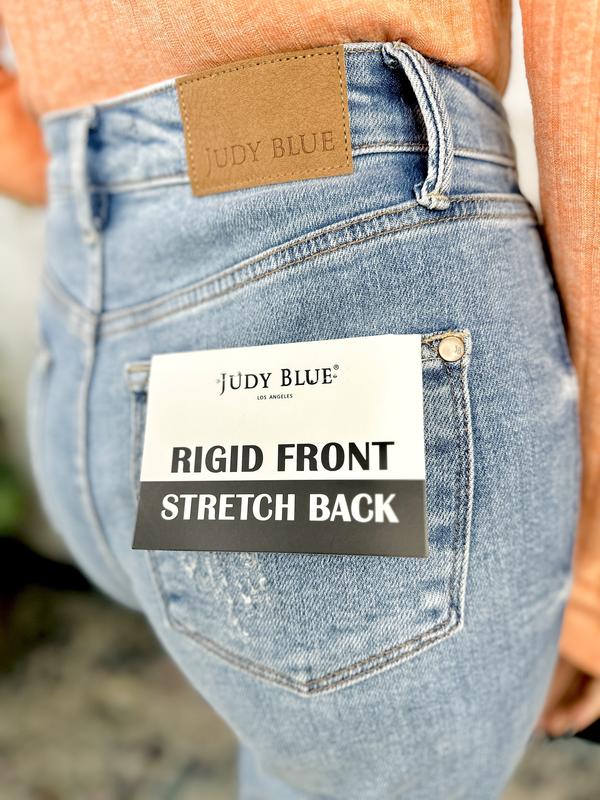 OH, OH - IT'S MAGIC • JUDY BLUE RIGID MAGIC DISTRESSED 90s STRAIGHT LEG JEANS