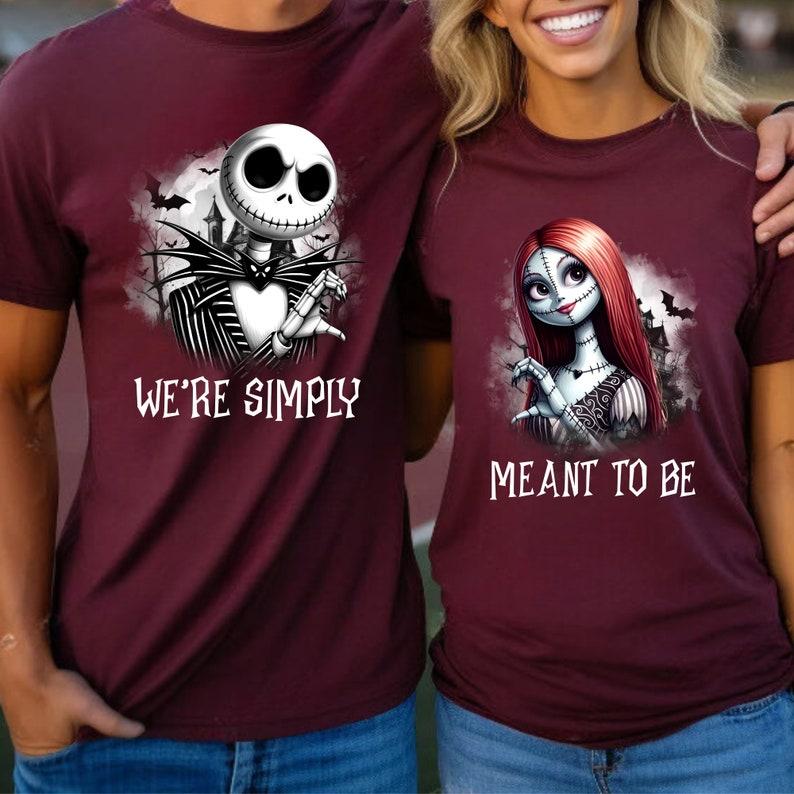 Jack And Sally Couple Shirt  Jack Sally Shirt Nightmare Before Christmas  Halloween Shirt Couple Halloween Shirt