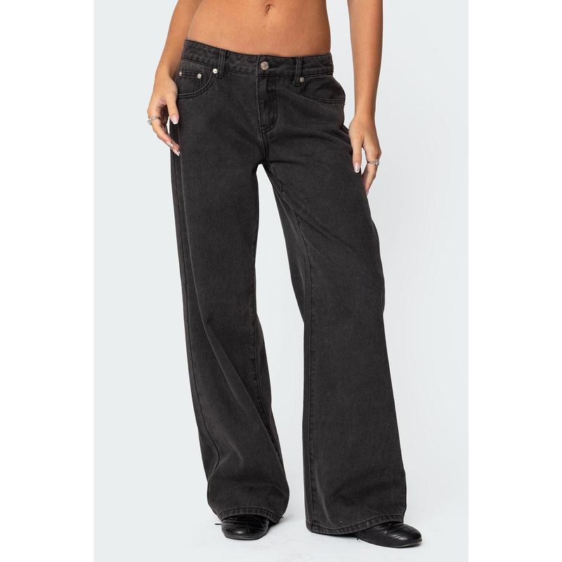 Bow Pocket Relaxed Jeans