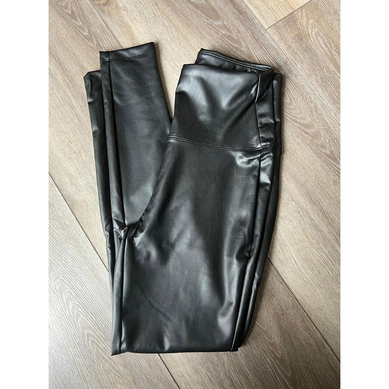 Faux Leather High-Rise Leggings