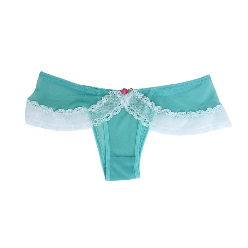 Womenswear Coquette Turquoise Cheeky Underwear Comfort Lady Comfortable fall underwear Fit Mesh Breathable Soft Spandex Panty