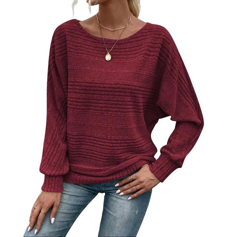 Encolax Pit Stripe Batwing Sleeve Top