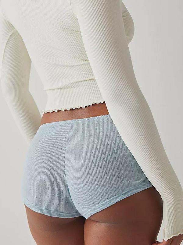 Women's Low Waist Side Slit Shorts Micro Stretch Pajamas Shorts Slim Fit Ruched Bottoms Cute Leggings,Available in multiple colors