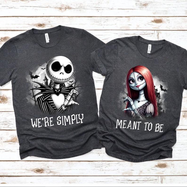 Jack And Sally Couple Shirt  Jack Sally Shirt Nightmare Before Christmas  Halloween Shirt Couple Halloween Shirt