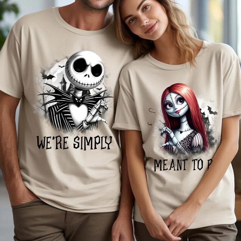 Jack And Sally Couple Shirt  Jack Sally Shirt Nightmare Before Christmas  Halloween Shirt Couple Halloween Shirt