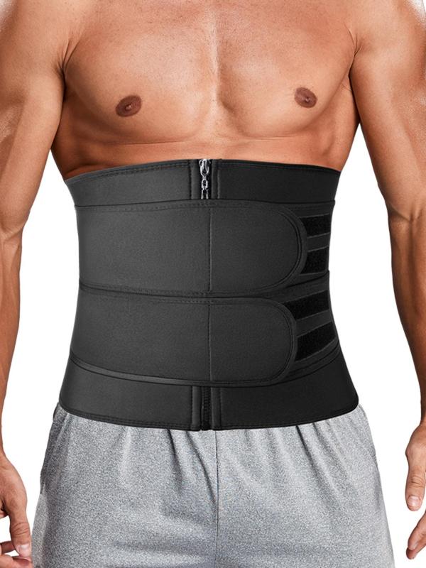 Men's Zipper Velcro Adjustable Waist Trainer, Casual Tummy Control Waist Cincher, Summer Wear 2024, Men's Shapewear for Daily Use