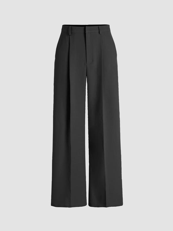 [12 colors, US size 0-26] High Waist Pleated Wide Leg Pants