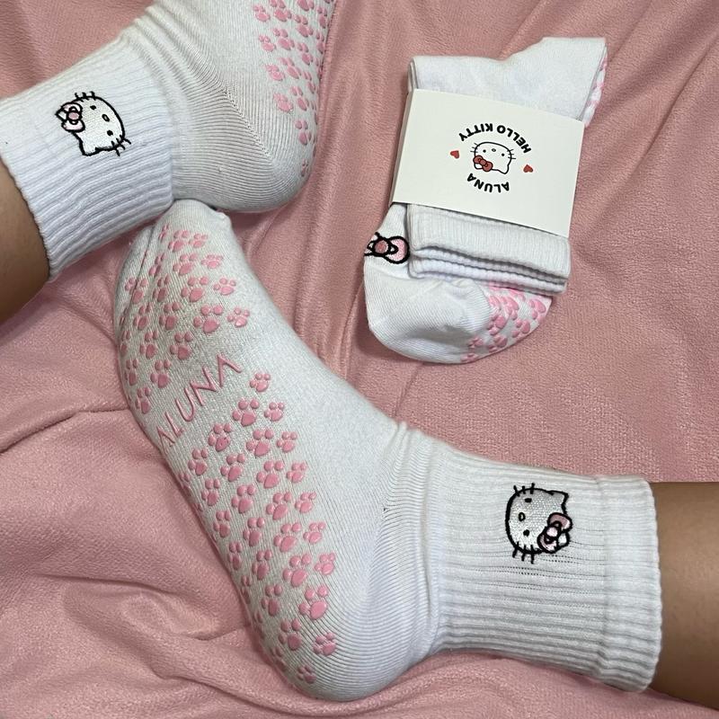 Grip Socks - Purrfect in Pink