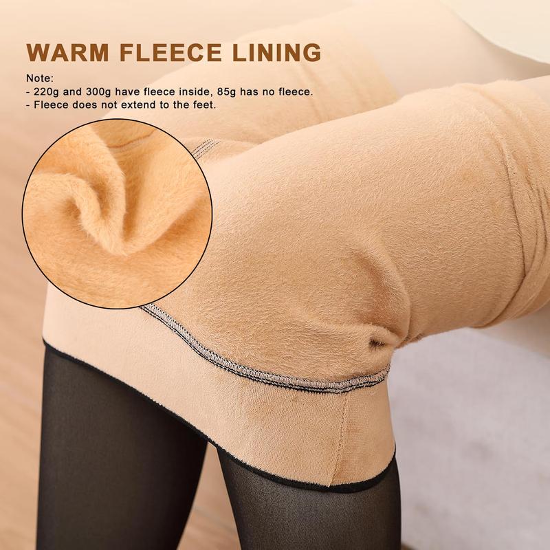 Fleece Lined Leggings For Women Thermal Pantyhose Ladies High Waisted Stretch Thick Winter Warm Stockings Womenswear Comfort