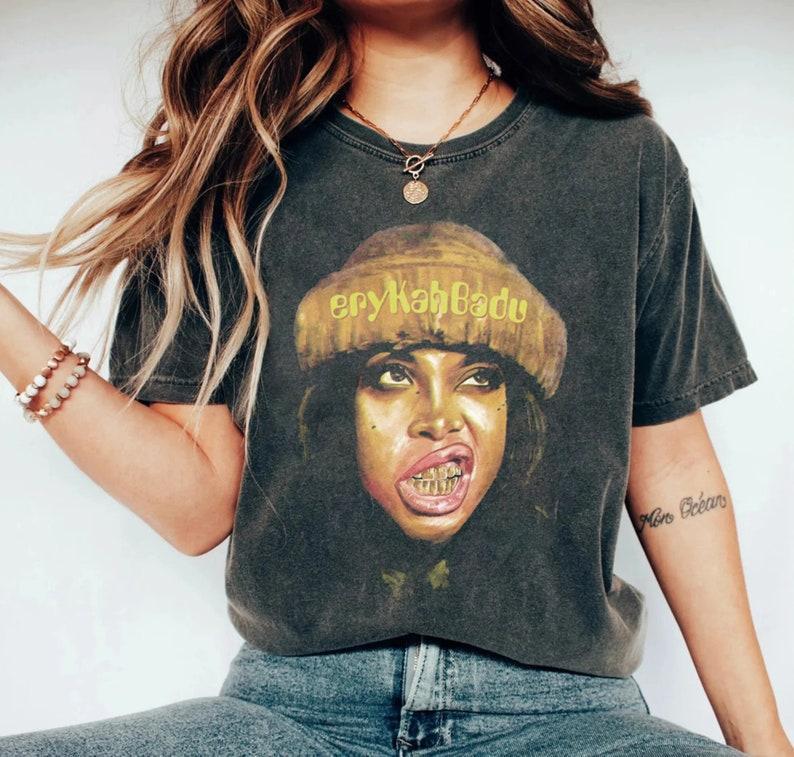 Erykah 90s Music Rock, Gifts for Fans, Graphic Shirt, Erykah Badu 2024 Shirt, Sweatshirt , Sweater , Hoodie, Fall Sweatshirt Tops Unisex