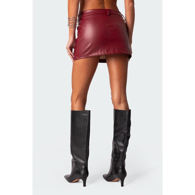 Maya Faux Leather Mini Skirt