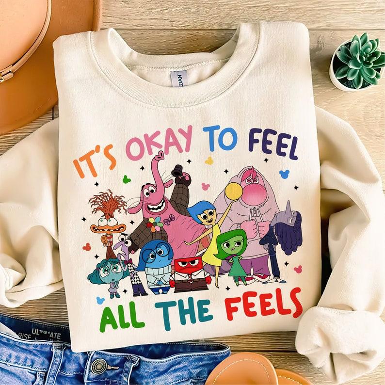 Today I Feel All The Feels Inside Out 2 Shirt, Inside out characters Shirt