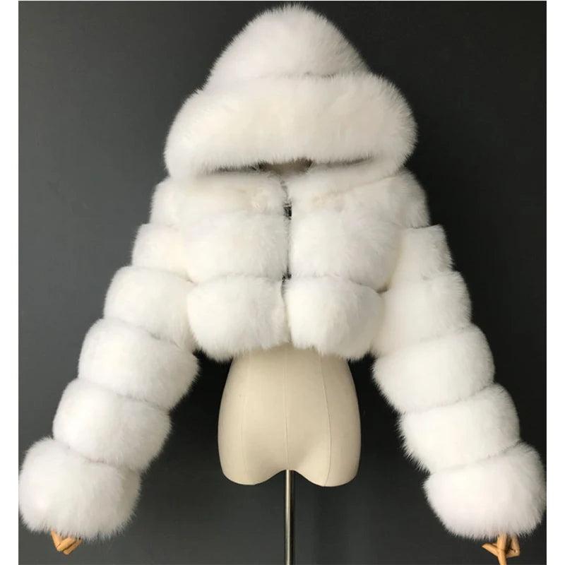 High Quality Furry Cropped Faux Fur Coats and Jackets