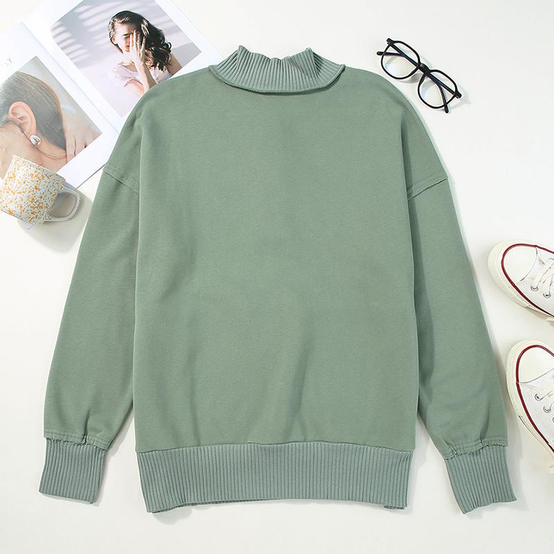 SHEWIN Women's Fall Outfits Casual LongSleeves Lightweight Sweatshirts Button Loose Pullover Tops Womenswear casual dress