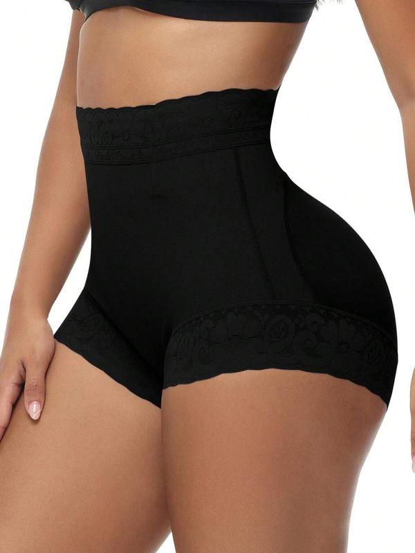 Women's Plain Floral Lace High Waist Shapewear Panty, Body Shaper, Tummy Control Butt Lift Panty, Ladies Sexy Shapewear Bottoms for Daily Wear