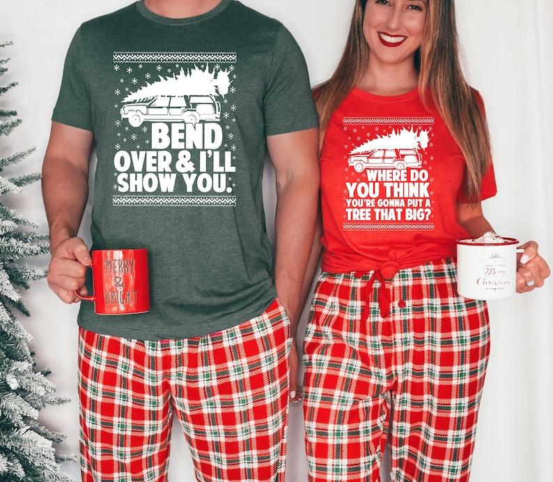 Bend Over and I'll Show You Couple Matching Sweatshirt For Christmas, Christmas 2023 Couple Matching Sweatshirt, Griswold Couple Matching Sweatshirt, Griswold Family Sweatshirt