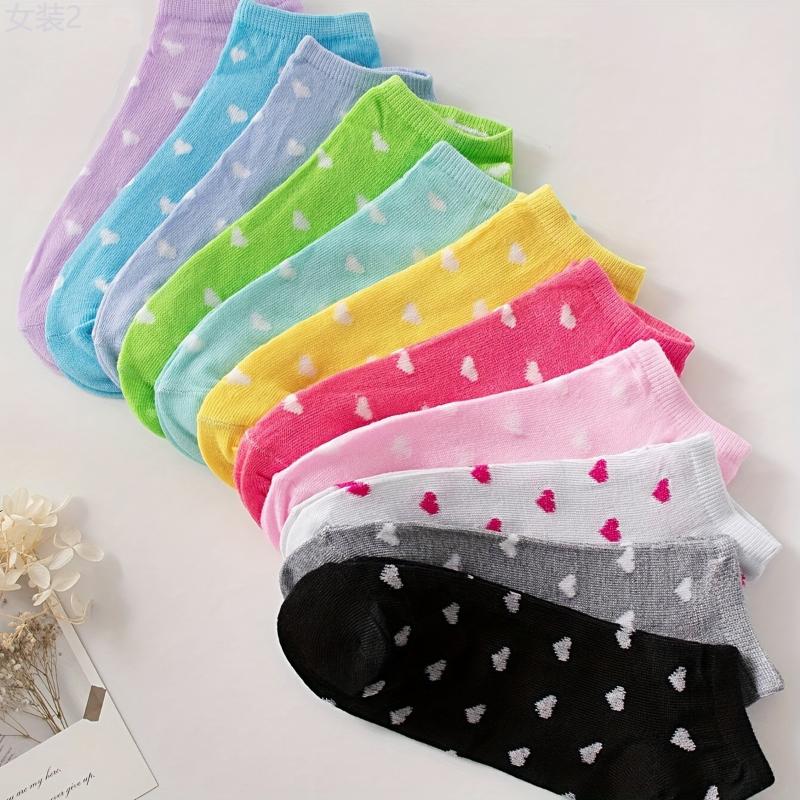 20 Pairs Candy Color Womens Socks - Ultra-Soft & Moisture-Wicking Ankle Socks - Fashionable Wardrobe Staple, Comfortable Fit, Assorted Designs for Daily Style  Fabric Womenswear Spandex Knit  Basic Minimalist