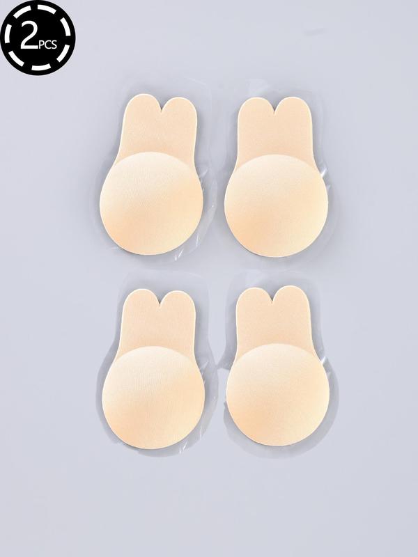 Rabbit Ears Design Silicone Nipple Cover, 2 Pairs Invisible Lifting Silicone Breast Patch, Women's Lingerie Accessories for Daily Wear