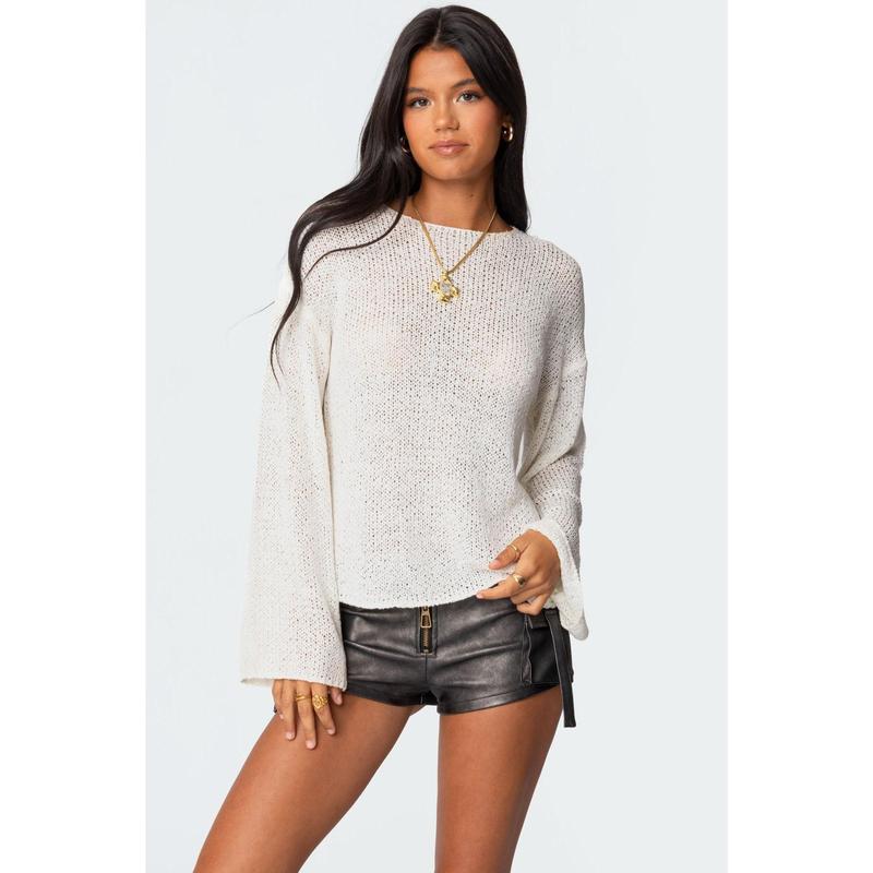 Drop Shoulder Light Knit Sweater