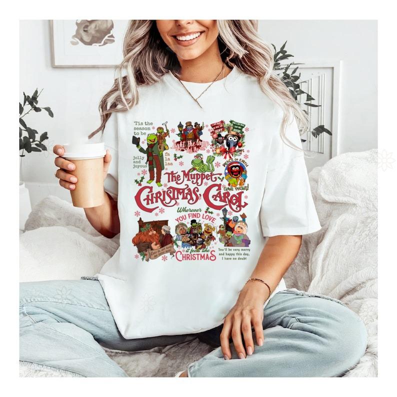 The Muppet Christmas Carol Sweatshirt, Vintage Merry Christmas Shirt, Cartoon Movies T-shirt, Kermit Gonzo And Friends Sweatshirt