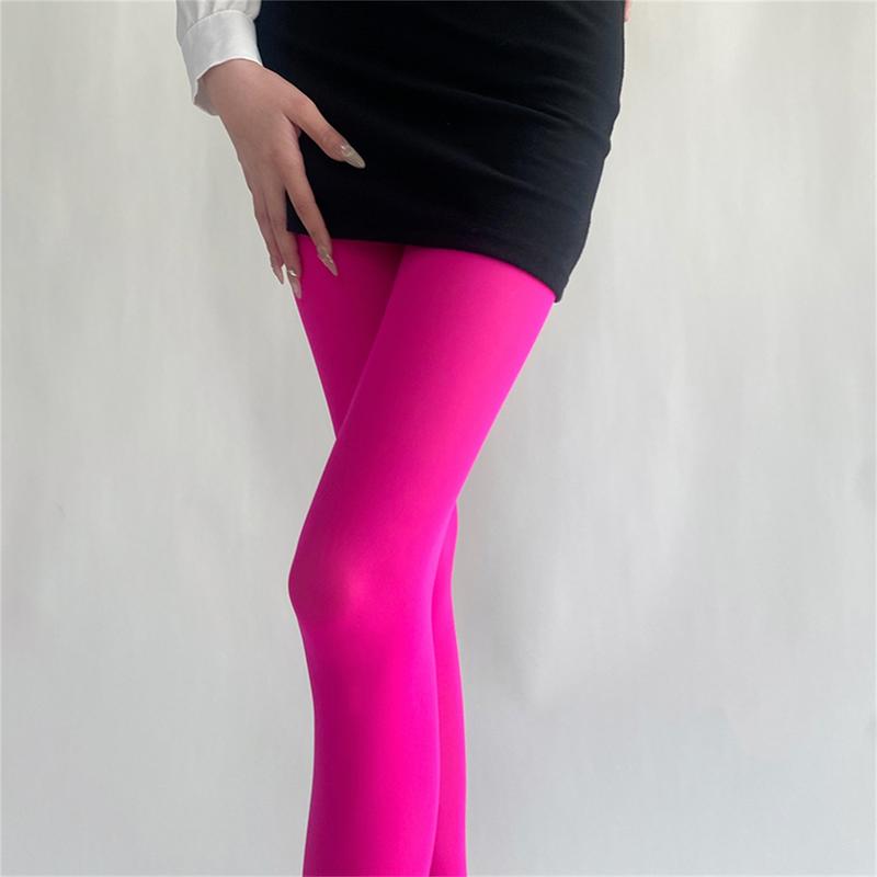 Women Velvet Stocking Leggings Elegant Solid Color Elastic Tights Pantyhose for Dress Date Club Cosplay Party Streetwear