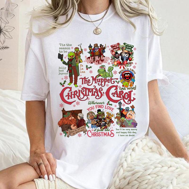 The Muppet Christmas Carol Sweatshirt, Vintage Merry Christmas Shirt, Cartoon Movies T-shirt, Kermit Gonzo And Friends Sweatshirt