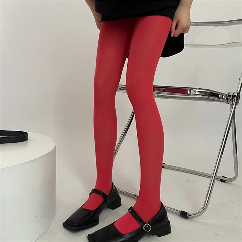 Women Velvet Stocking Leggings Elegant Solid Color Elastic Tights Pantyhose for Dress Date Club Cosplay Party Streetwear