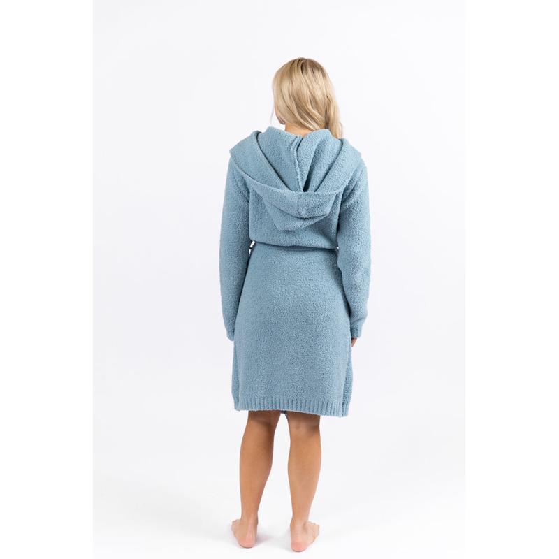 It Was All A Dream Hooded Light Blue Robe