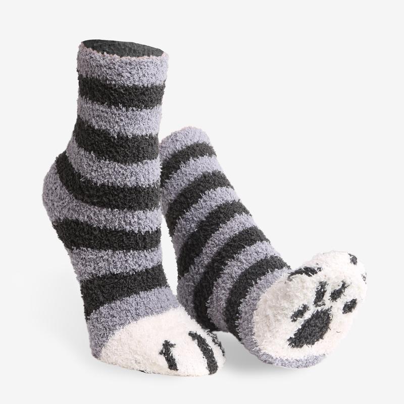 P S 6 pairs Pack! Caw Paw Socks·Sleeping·Fuzzy·Fluffy·Warm·Slipper Socks·House Socks·Best Gift·Fun Socks·Cat Lovers·