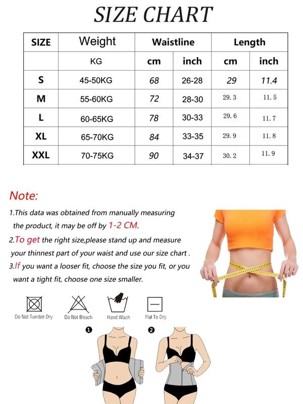 Women's Solid Zip Front Waist Trainer, Corset, Trimmer Belt, Waist Cincher, Tummy Control Shaper, Waist Trimmer, Yoga & Fitness Equipment, Shapewear Tummy Control, Please Purchase One Size Smaller