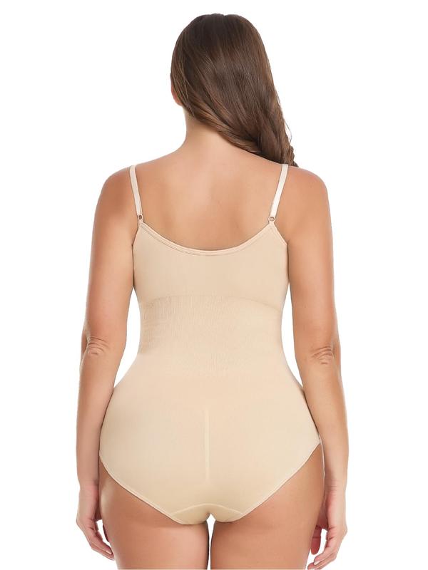 Women's Solid Adjustable Strap Shapewear Bodysuit, Casual Comfort Seamless Fajas Shapewear, Summer Wear 2024, Women's Shapewear Underwear