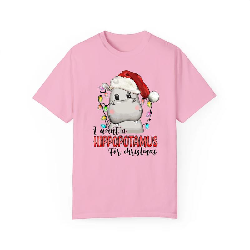 I Want A Hippopotamus For Christmas Shirt, Hippo Christmas Lights Shirt, Xmas Party Shirt, Family Christmas, Gift For Christmas.