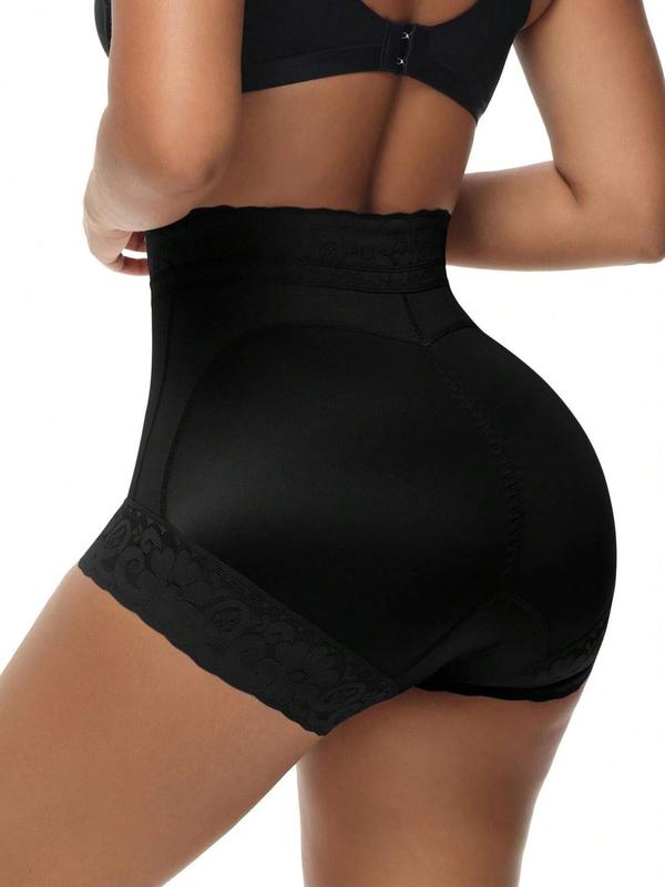 Women's Plain Floral Lace High Waist Shapewear Panty, Body Shaper, Tummy Control Butt Lift Panty, Ladies Sexy Shapewear Bottoms for Daily Wear