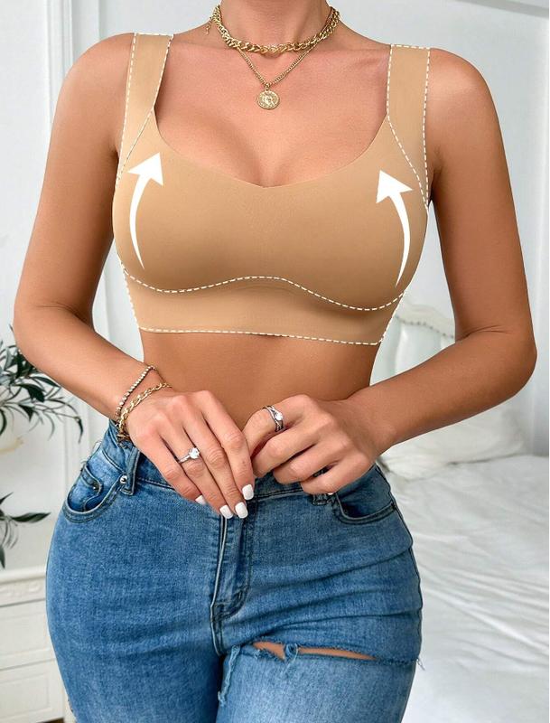 Comfortable Detachable Padded Bra, Lift & Push-Up, Invisible Adhesive Underwear, Can Be Worn Outside Sexy Top