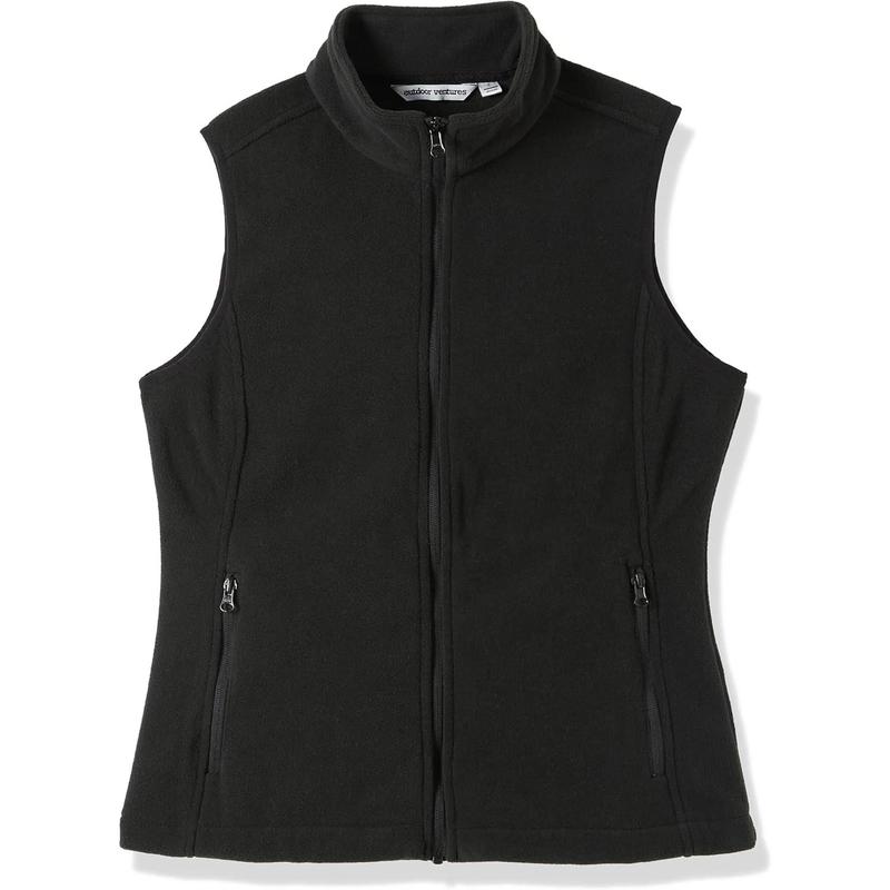 Women's Polar Fleece Zip Vest Outerwear with Pockets,Warm Sleeveless Coat Vest for Fall  Winter