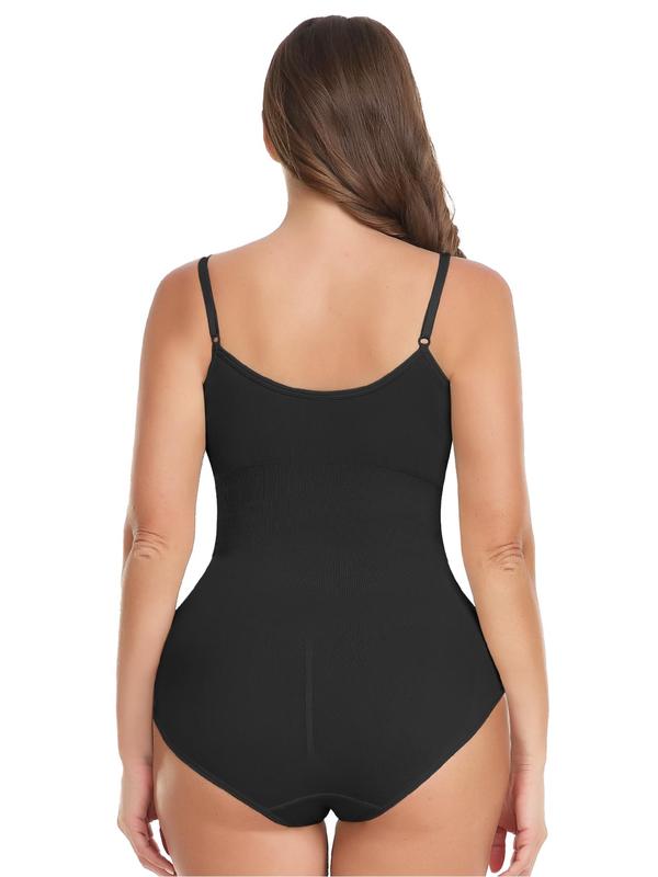 Women's Solid Adjustable Strap Shapewear Bodysuit, Casual Comfort Seamless Fajas Shapewear, Summer Wear 2024, Women's Shapewear Underwear