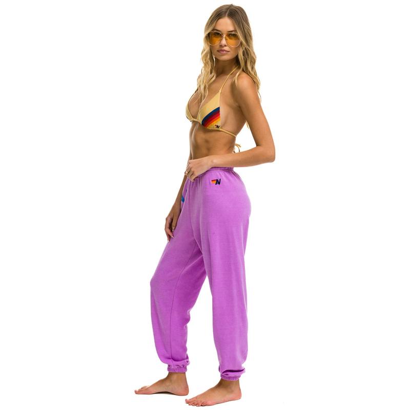 LOGO SWEATPANTS - NEON PURPLE