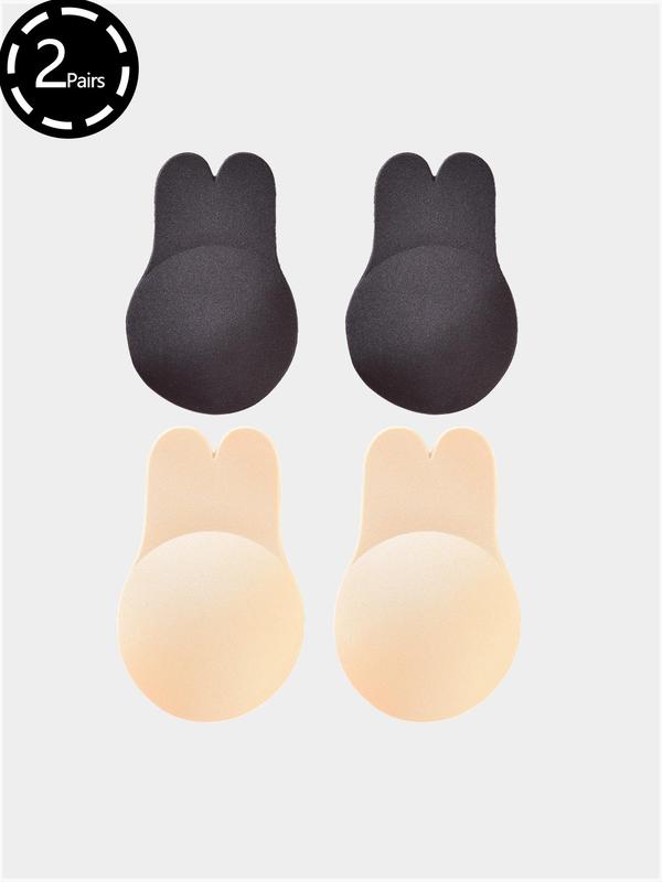 Rabbit Ears Design Silicone Nipple Cover, 2 Pairs Invisible Lifting Silicone Breast Patch, Women's Lingerie Accessories for Daily Wear