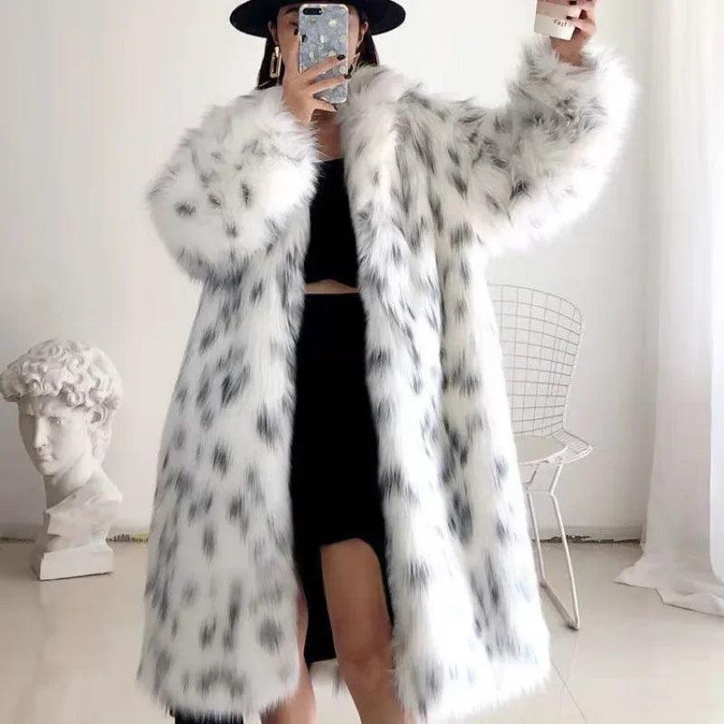 2024 European American Fur Jacket Women's Long Sleeve Fox Fur Jacket Long Waistless Clothing Womenswear Coats Tops Comfort Outerwear Longsleeves Maternity Womenswear Coats Womenswear Coats Womenswear Coats Womenswear Coats Womenswear Coats