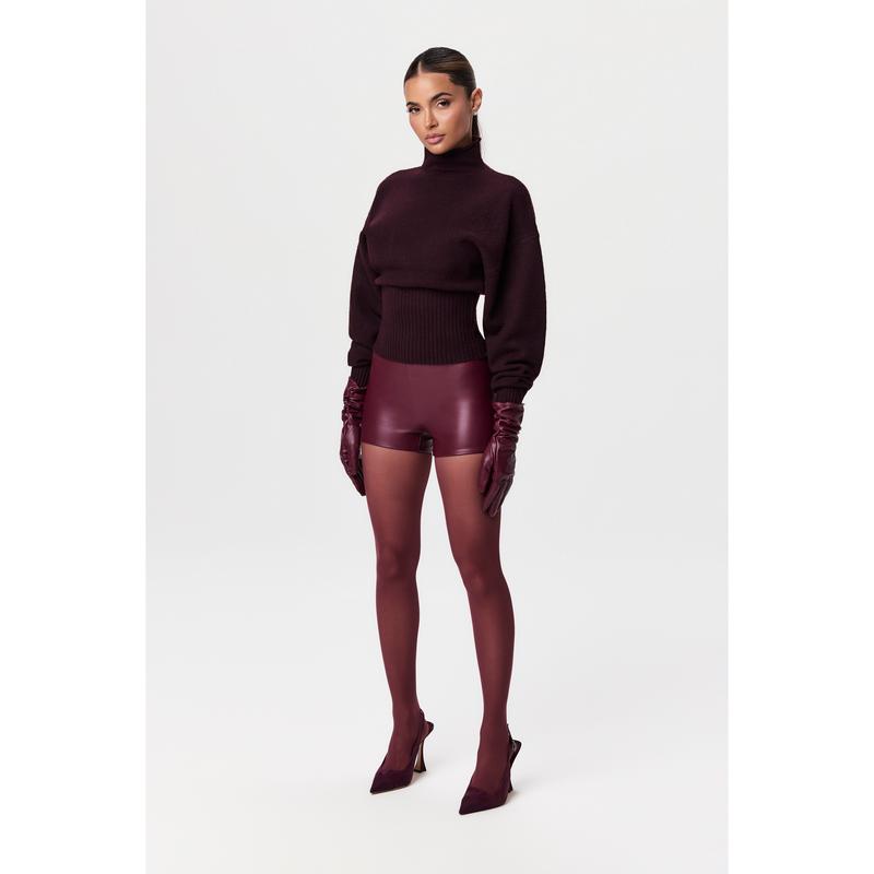 Vegan Leather Hot Pants