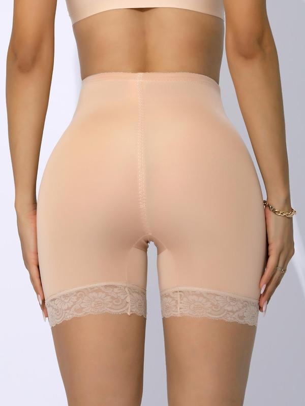 Women's Contrast Lace High Waist Shapewear Shorts, Adjustable Waist Shaper,  Waist Trainer, Tummy Control Butt Lifter, Seamless Panties Shaper, Tummy Hiding Clothes, Summer Wear 2024, Women's Shapewear Bottoms, Fall Wear, Fallfreshness