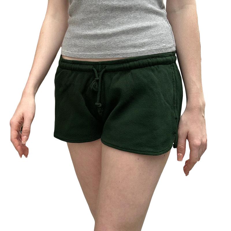 Women’s Drawstring Shorts Casual Elastic Low Waist Solid Color Lounge Shorts Going Out Pants