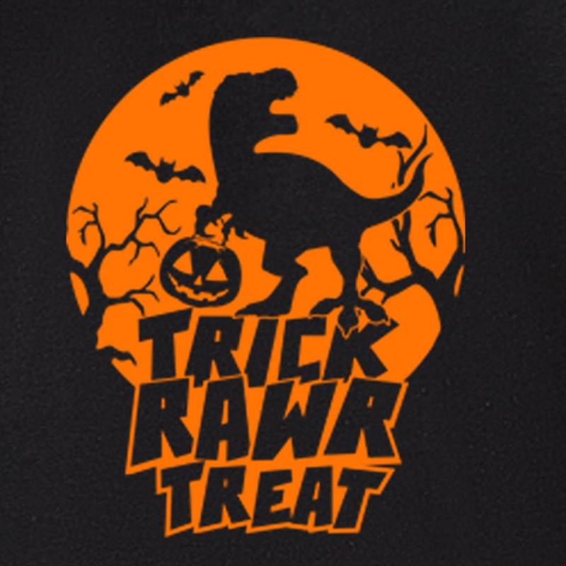 PatPat Halloween Family Matching Spooky Dinosaur Graphic Trick or Treat Tops