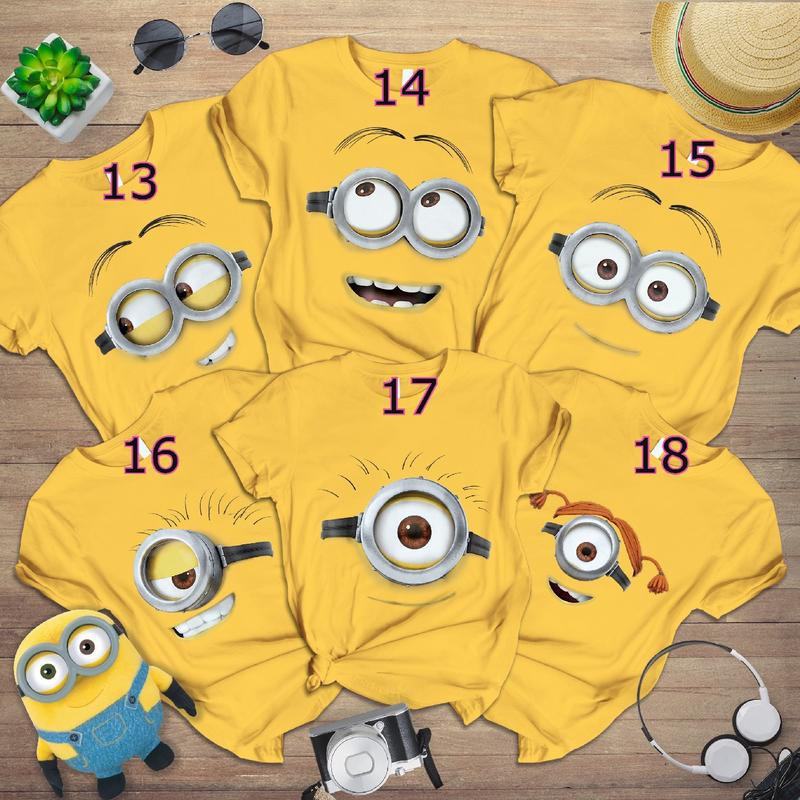 Minions Family Halloween Cosplay Costume Shirt, Group Minions Matching Shirt, Group Costume, Family Costume Matching T-shirts, Despicable Me Minions Unisex Sweatshirt