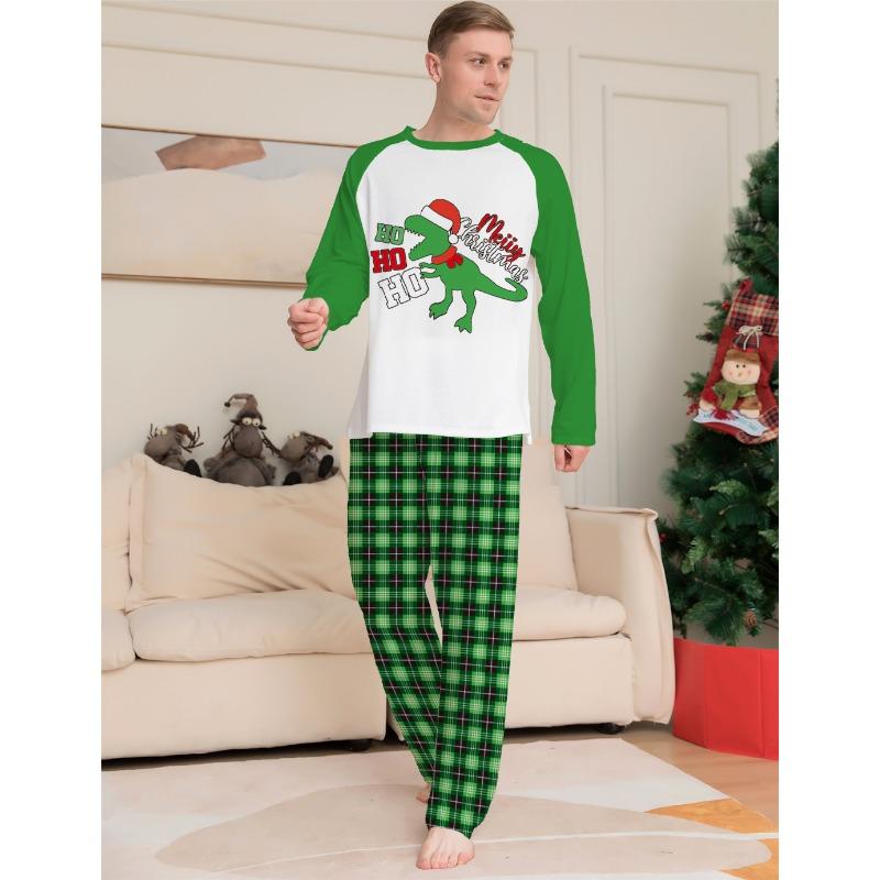 39-HS5555 Cartoon Printed Christmas Parent-Child Clothing Fashion Casual Holiday Pajamas