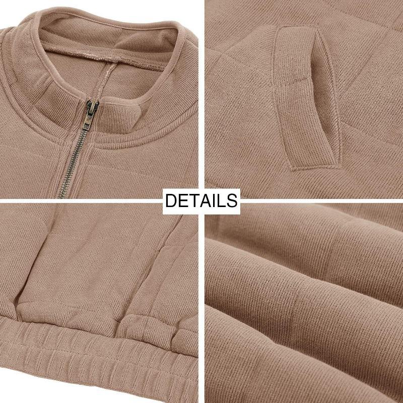 Women's Causal Lightweight Jacket Stand Collar Long Sleeve Zip Up Winter Coats for Women