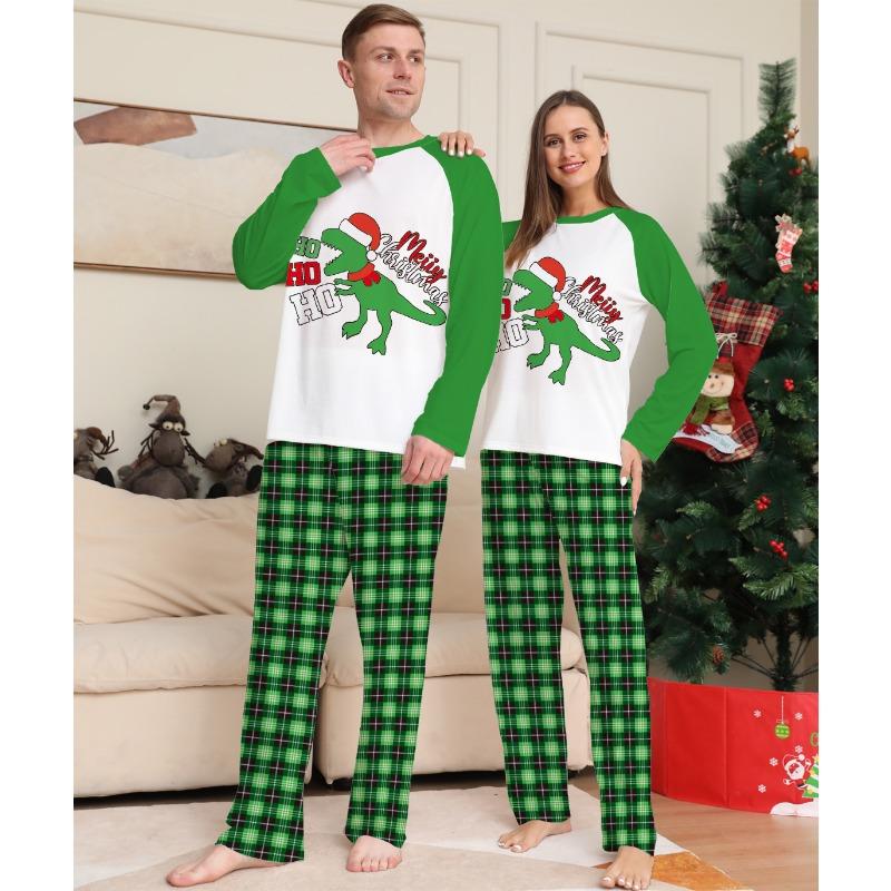 39-HS5555 Cartoon Printed Christmas Parent-Child Clothing Fashion Casual Holiday Pajamas