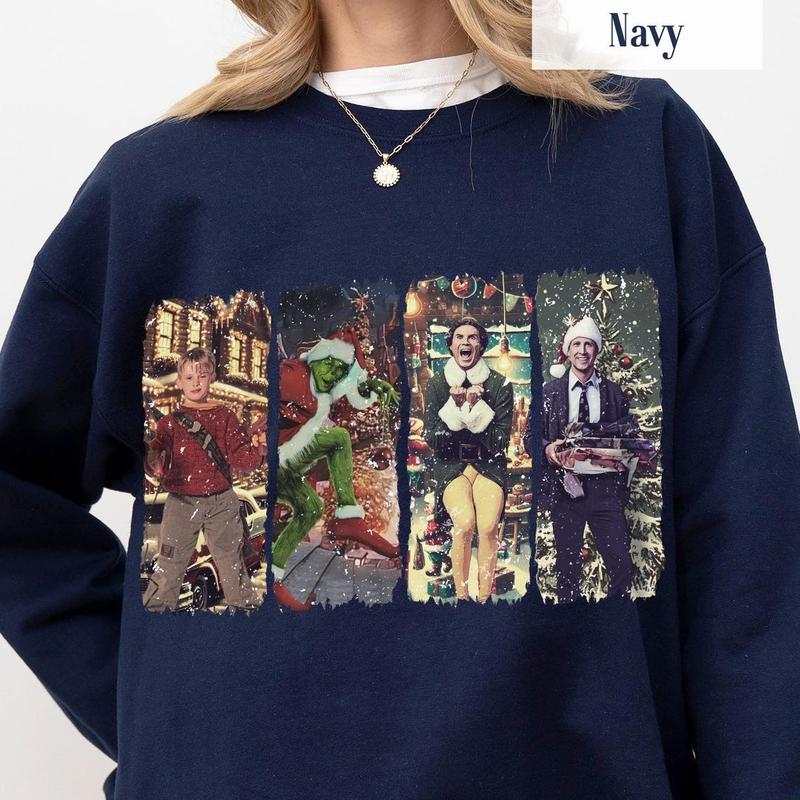 Merry Christmas 90s Movies Crewneck, Vintage Christmas Movies Shirt, Retro Xmas Movies Shirt, Family Christmas Shirt, 1990s Holiday Sweatshirt