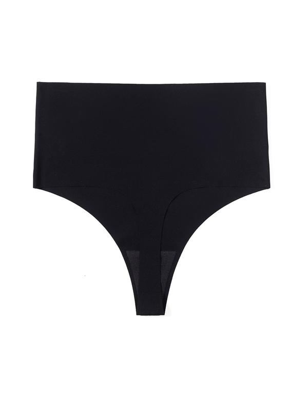 Women's Solid High Waist Thong, Casual Comfy Breathable Seamless Panty for Daily Wear, Ladies Underwear for All Seasons, Panties for Women, Underwear for Women, Summer Clothes for Women