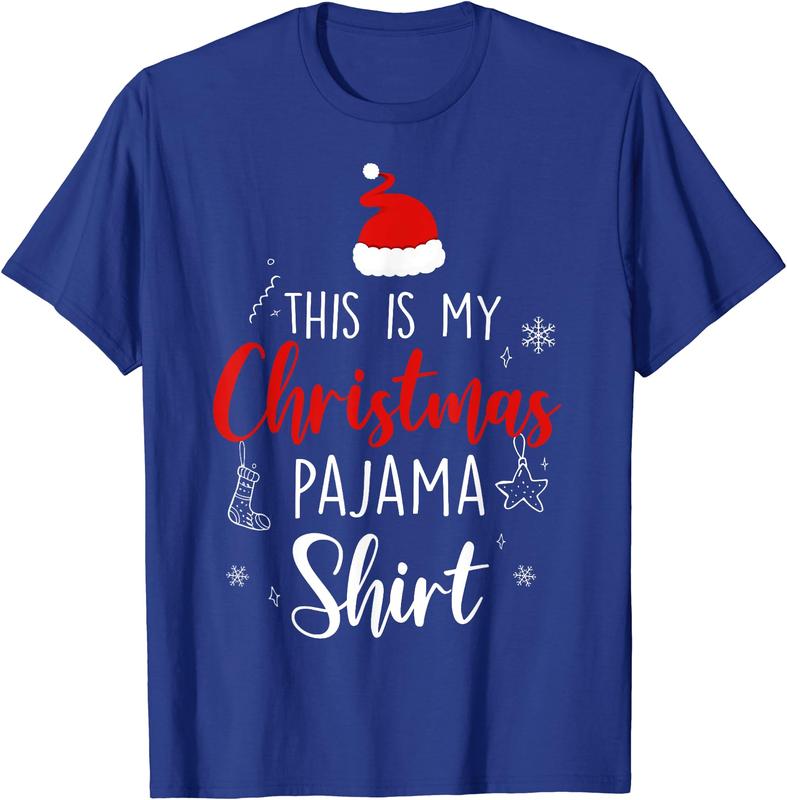 Funny Christmas PJ Pajama Men Women PJS for Family T-Shirt Size S-5XL, Full Color, Fast Shipping Cotton Clothing